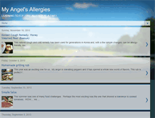 Tablet Screenshot of myangelsallergies.com